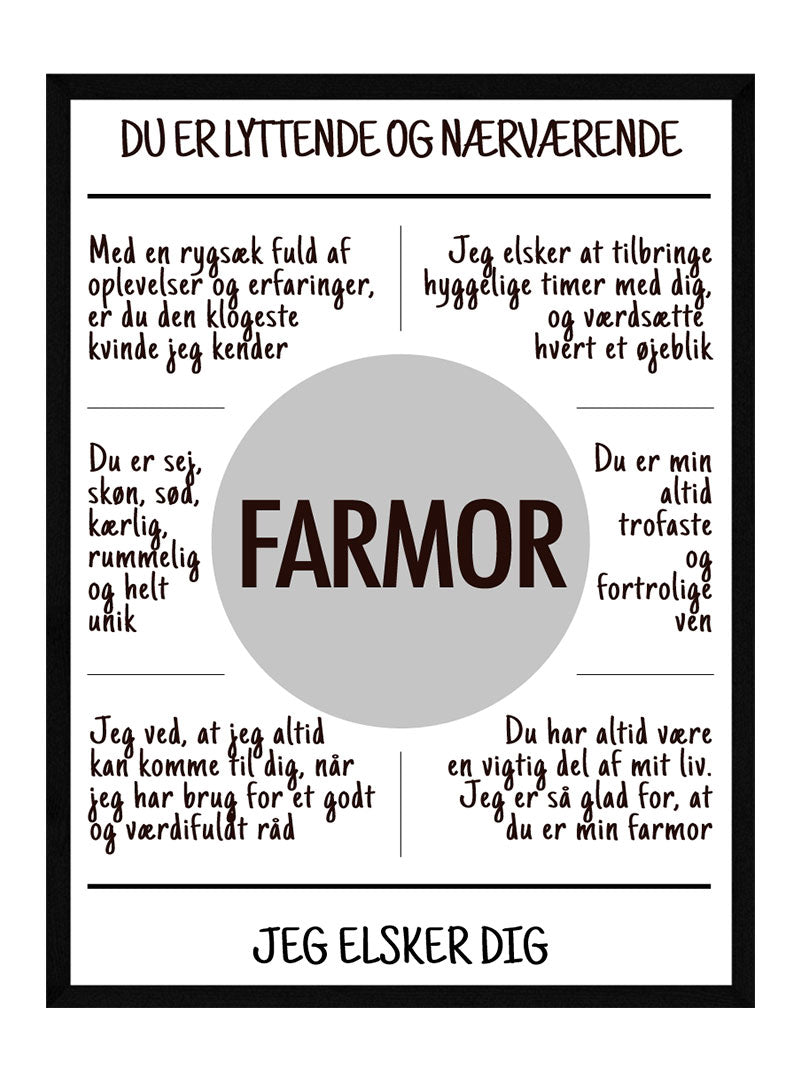 Farmor Plakat - Postersbyus Plakater
