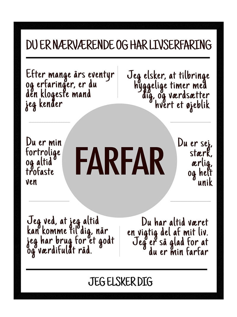 Farfar Plakat - Postersbyus Plakater