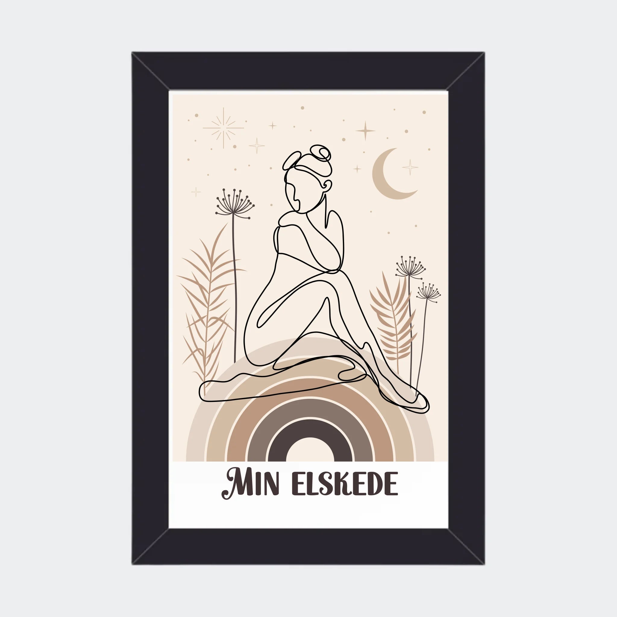 Sort Plakat Med Eget Billede 10x15 10x15 - Teeinblue Plakater