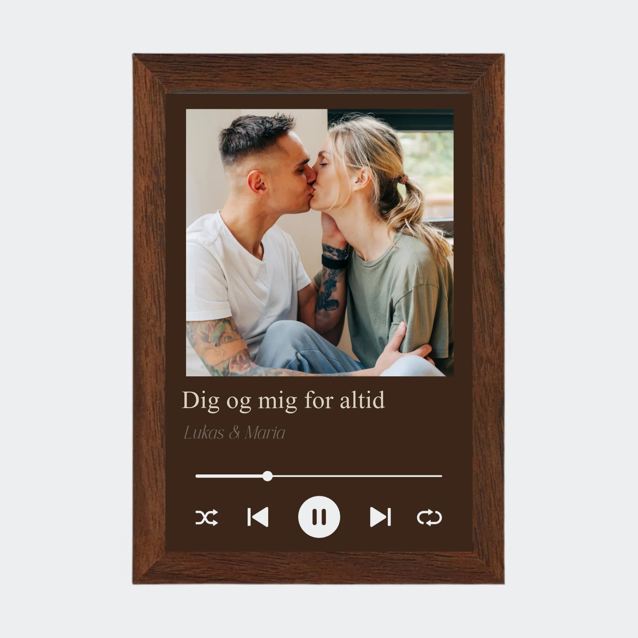 Mørk Eg Plakat Sang Med Eget Billede Tekst 10x15 Mørk 10x15 - Teeinblue Plakater