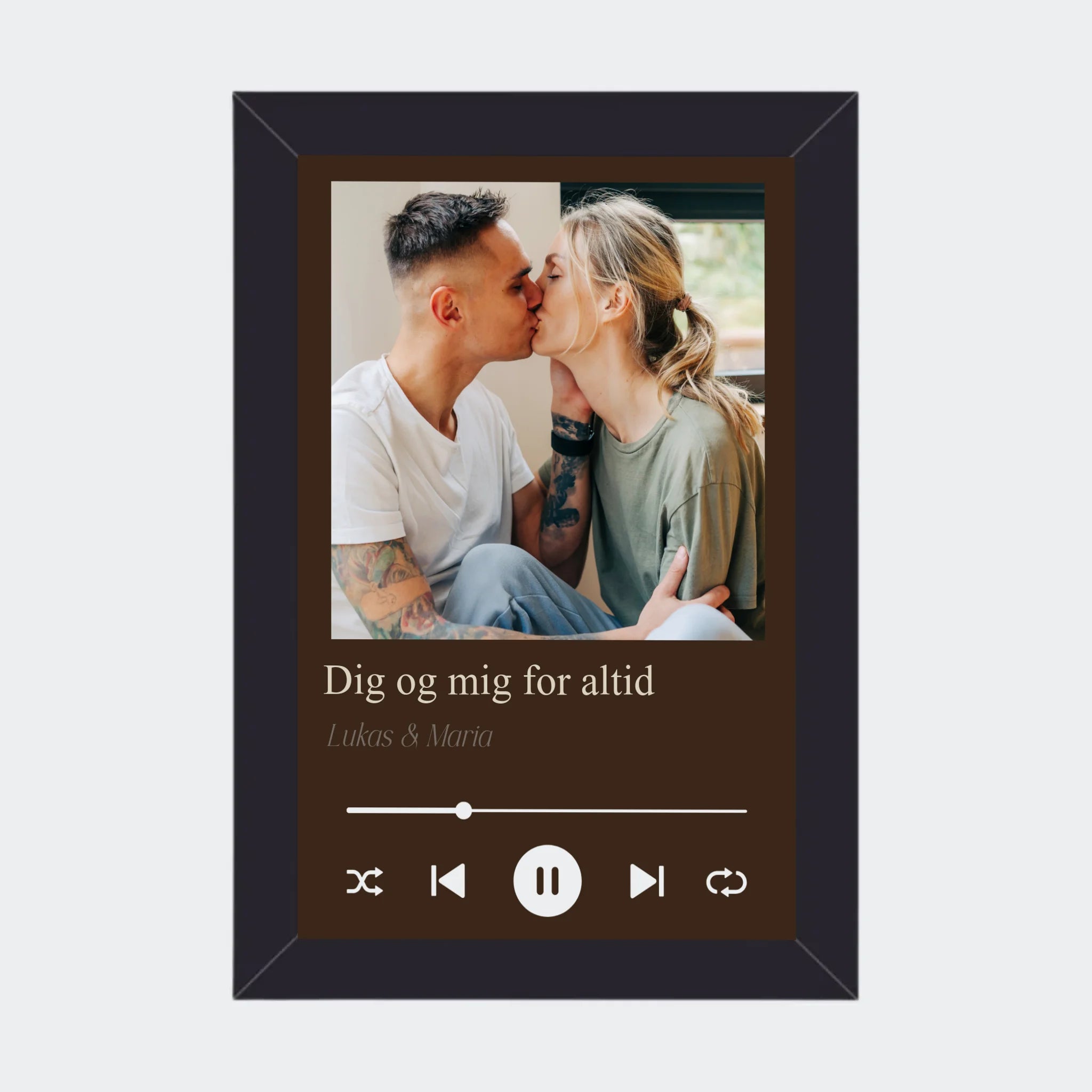 Sort Plakat Sang Med Eget Billede Tekst 10x15 10x15 - Teeinblue Plakater