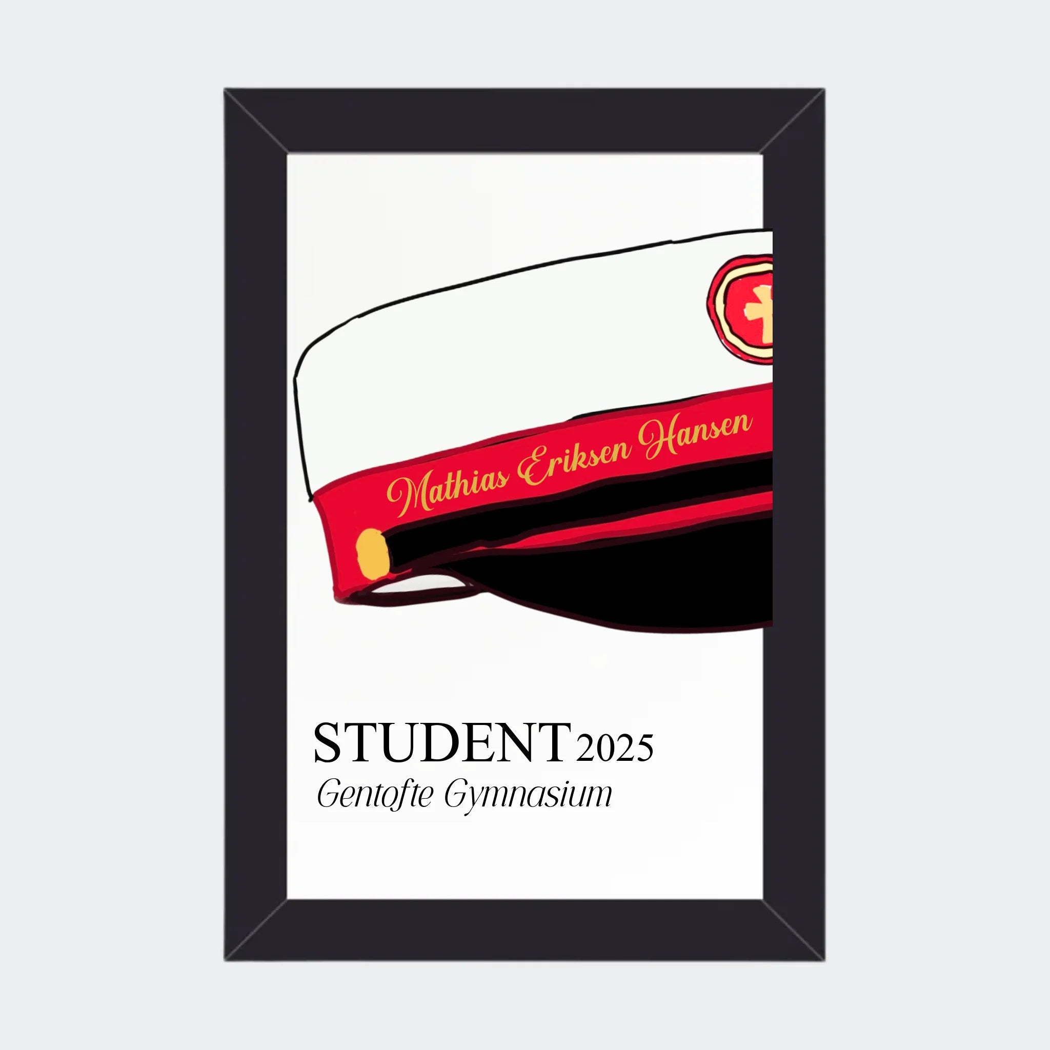 Sort Plakat Stx Student 2025 10x15 10x15 - Teeinblue Plakater