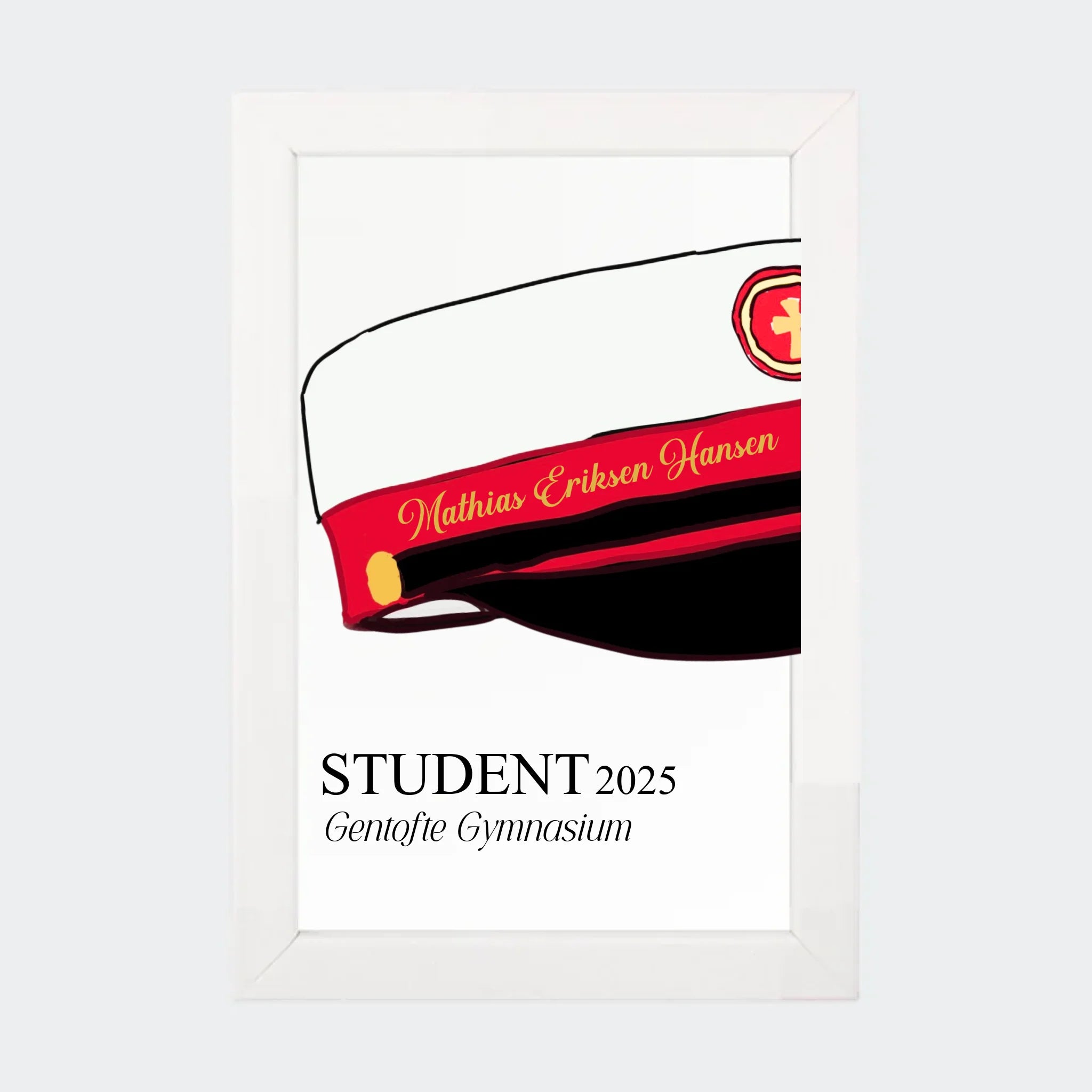 Hvid Plakat Stx Student 2025 10x15 10x15 - Teeinblue Plakater