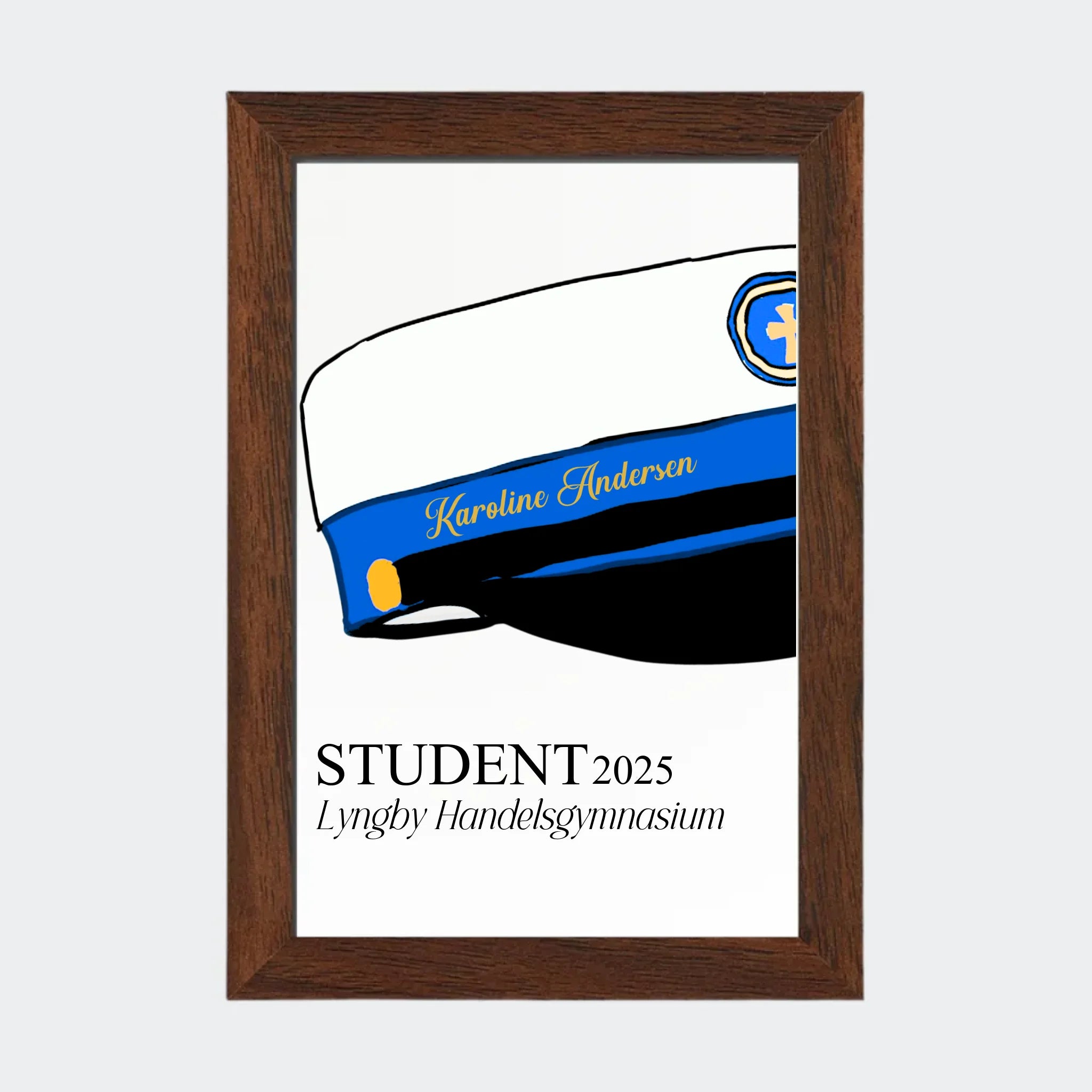 Mørk Eg Plakat Hhx Student 2025 10x15 Mørk 10x15 - Teeinblue Plakater