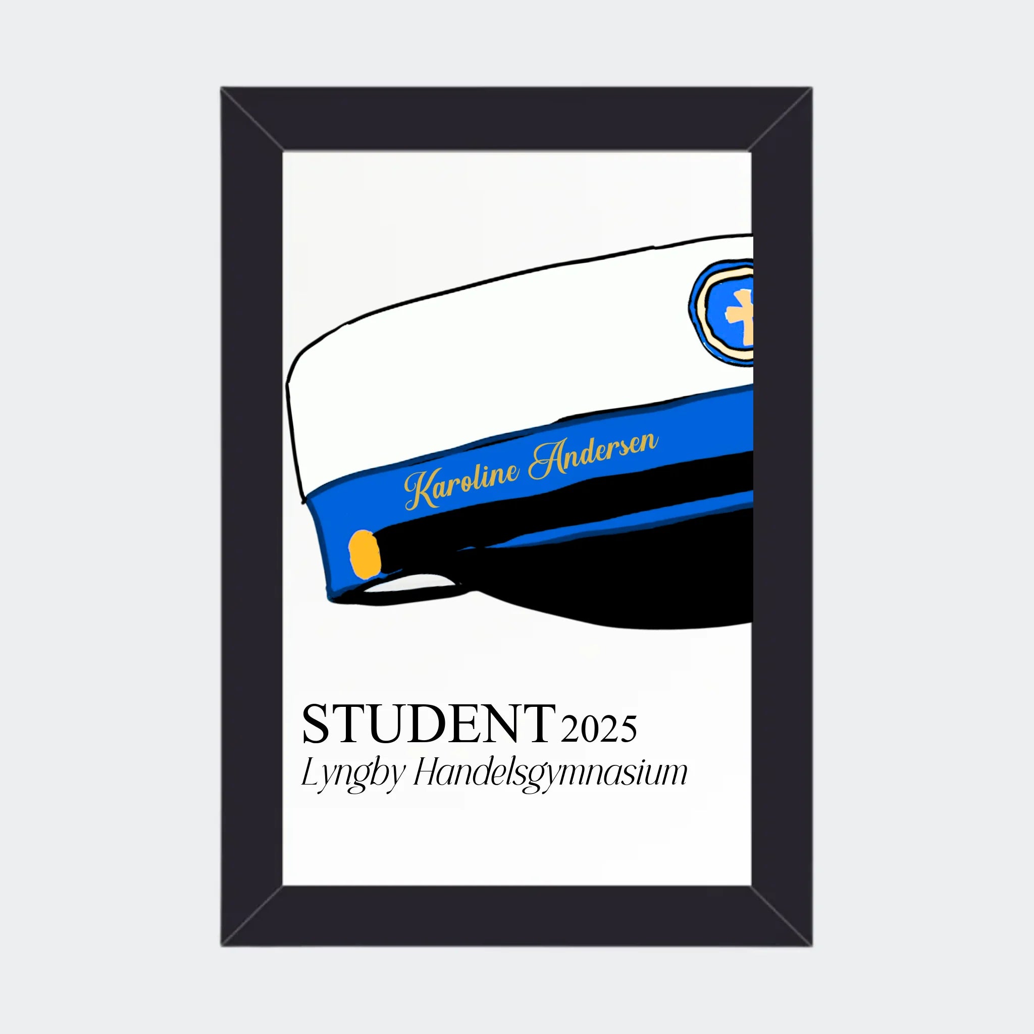 Sort Plakat Hhx Student 2025 10x15 10x15 - Teeinblue Plakater