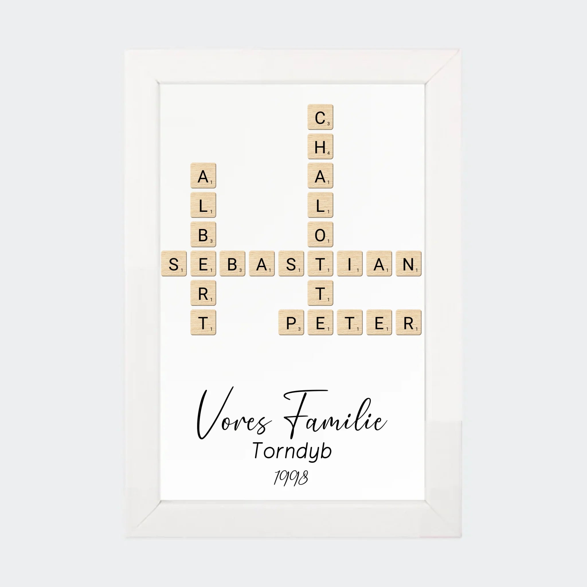 Hvid Scrabble Plakat 10x15 10x15 - Teeinblue Plakater