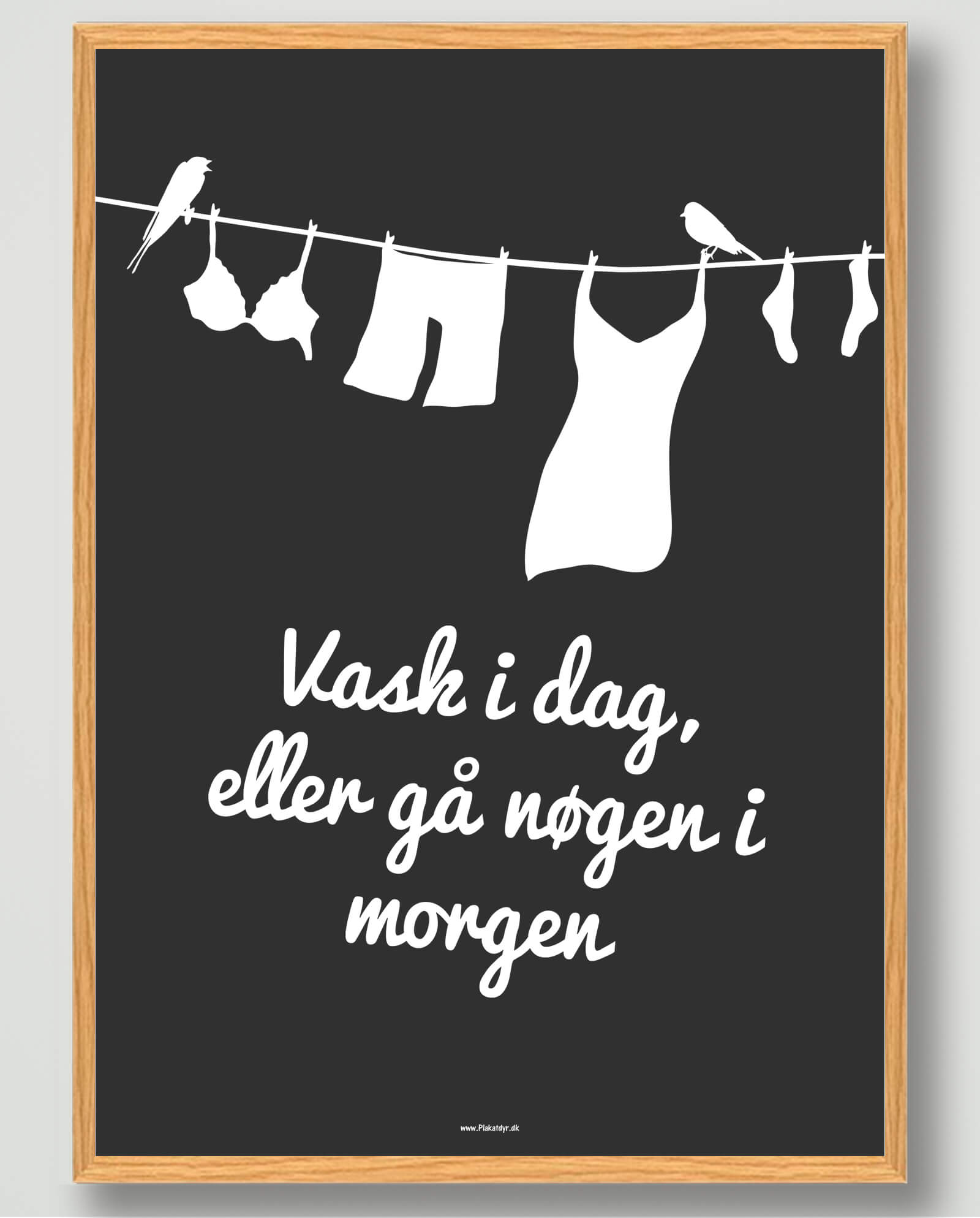 Sort Vask Dag Plakat - Plakatdyr.dk Plakater