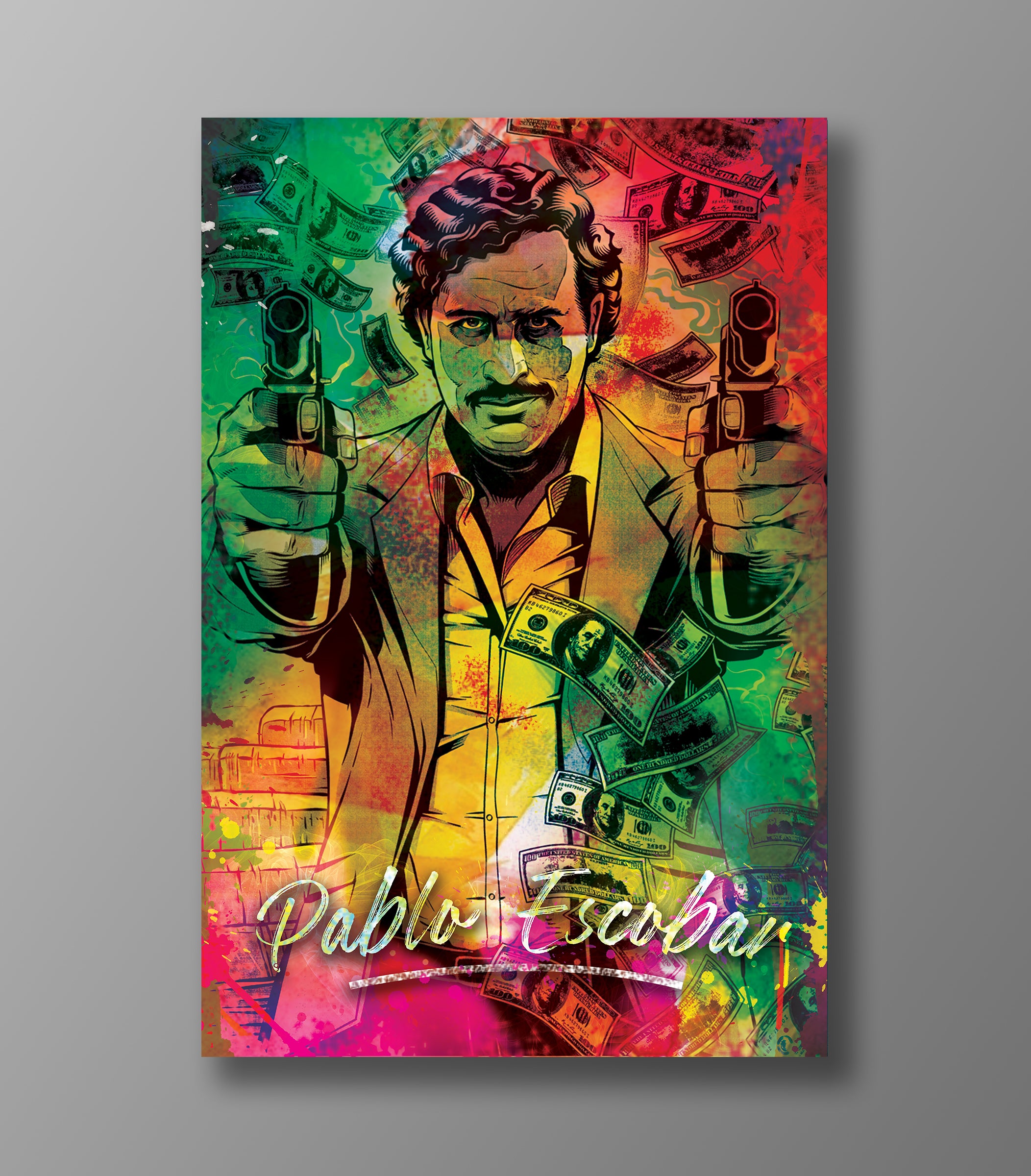 Pablo Escobar Plakat Lærred - Just Karikatur Plakater
