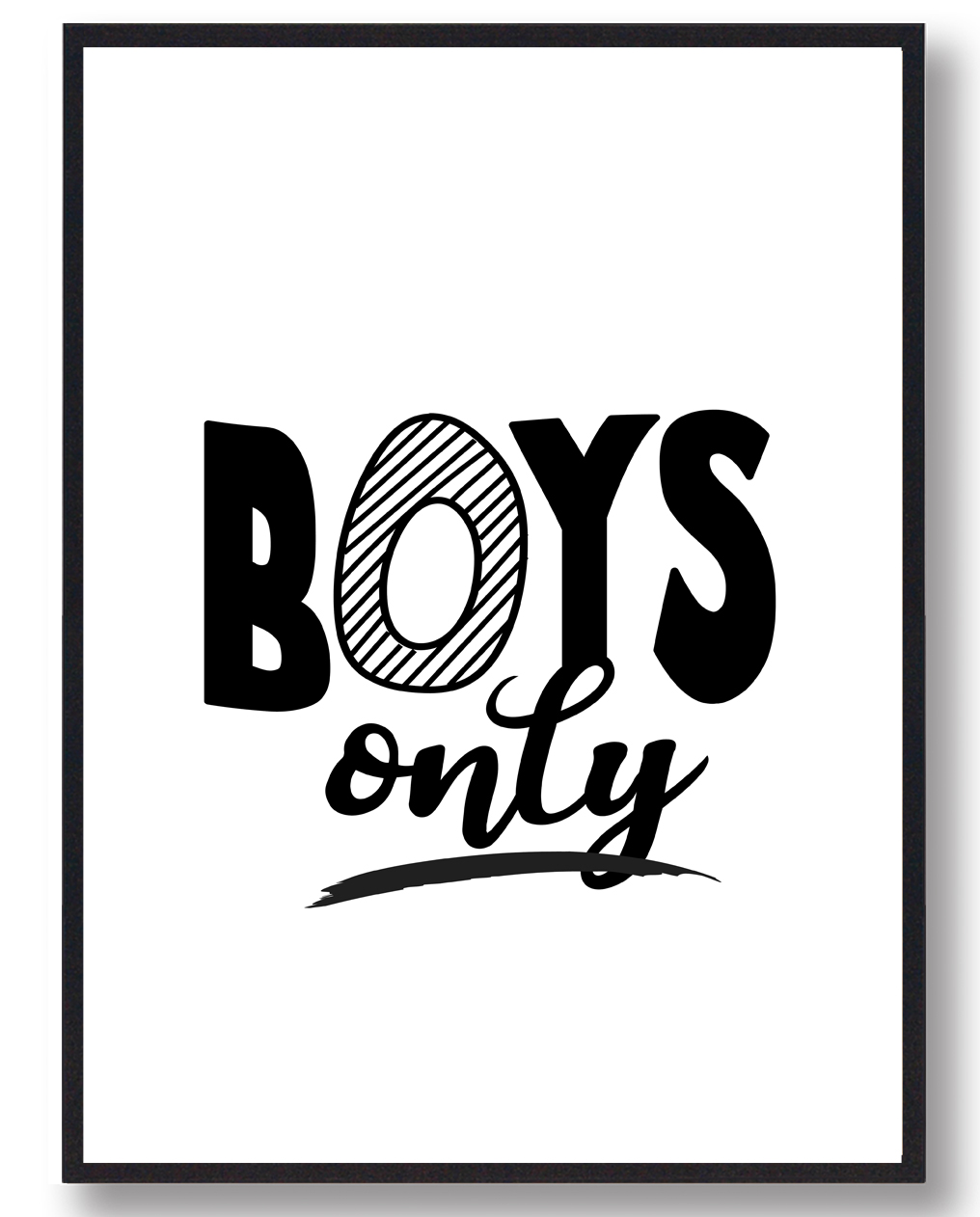 Boys Only Plakat - Plakatdyr.dk Plakater