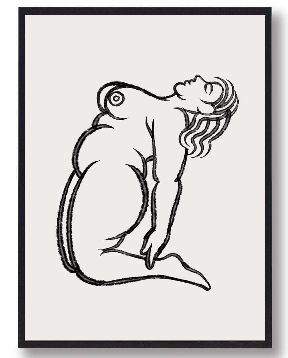 Yoga Plakat Kvinde Bøjer Sig Bagover - Plakatdyr.dk Plakater