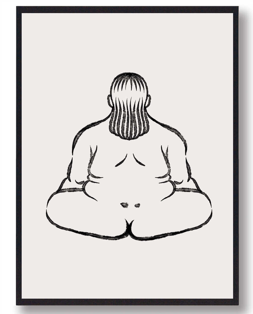 Yoga Plakat Kvinde Meditere - Plakatdyr.dk Plakater