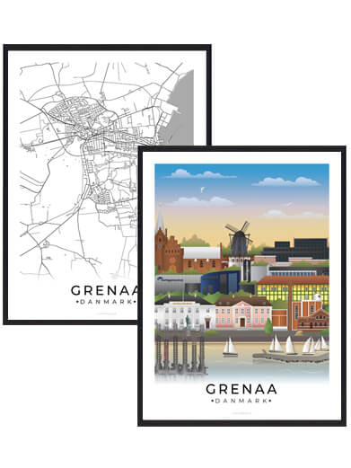 Grenaa Byplakatsæt - Plakatdyr.dk Plakater