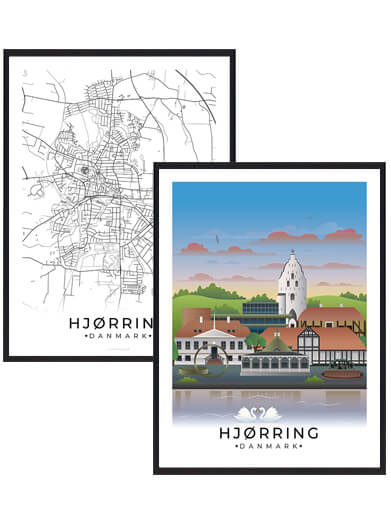 Hjørring Byplakatsæt - Plakatdyr.dk Plakater