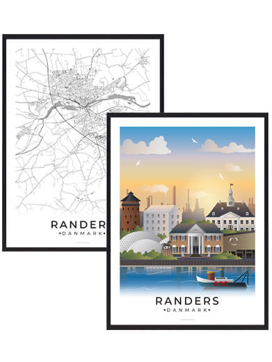 Randers Byplakatsæt - Plakatdyr.dk Plakater