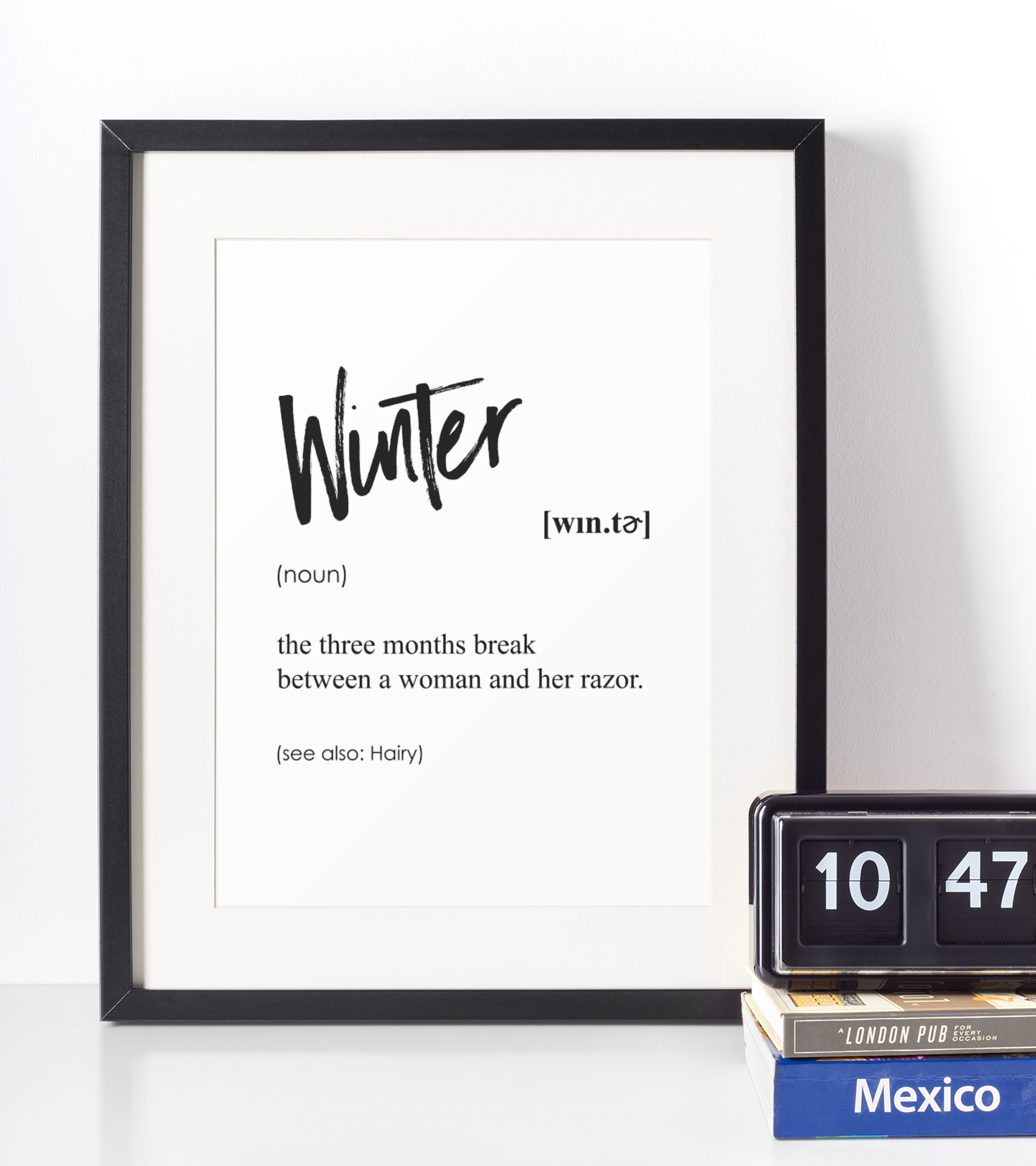 Winter Definition Plakat - Just Karikatur Plakater
