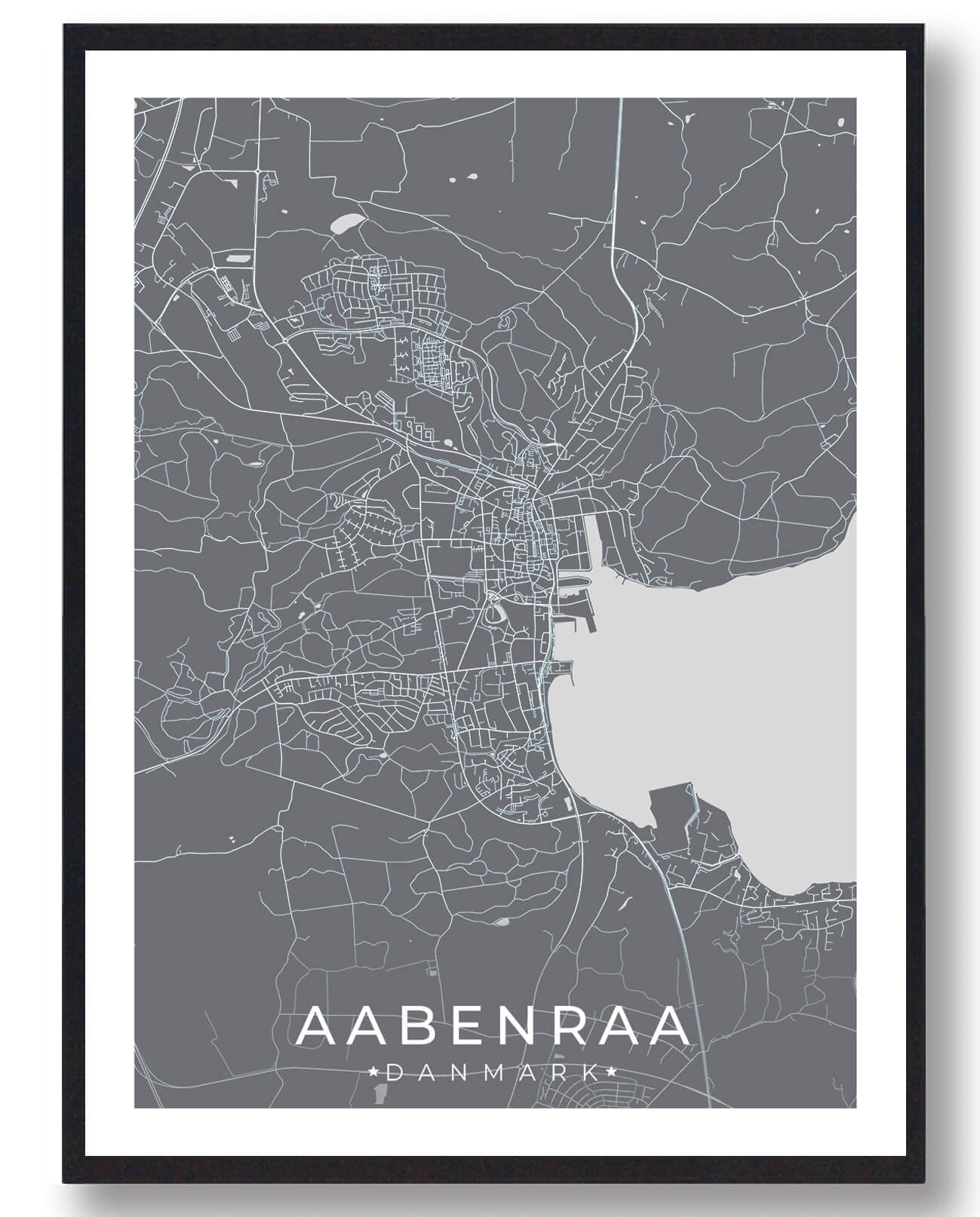 Aabenraa Plakat Grå - Plakatdyr.dk Plakater